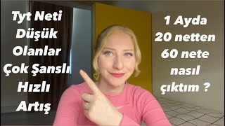 Tyt Netlerini Arttıracak Konu ve Dersler ❗️ Bu Taktikle 1 Ayda 40 Net Arttırdım yks yks2024 [upl. by Gladys]