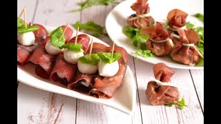 RICETTE CON LA BRESAOLA  ANTIPASTI FREDDI FACILI E VELOCI [upl. by Frymire]