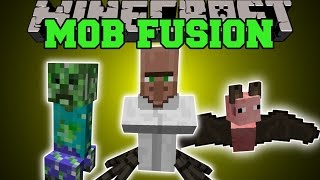 Minecraft MOB FUSION COMBINE MOBS TO MAKE CRAZY CREATURES Mod Showcase [upl. by Jacquetta]