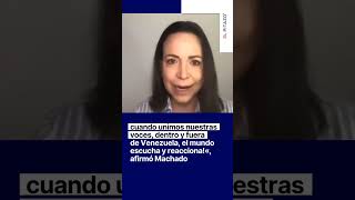 quotLa protesta sí funcionaquot asegura María Corina Machado [upl. by Killam]