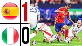 Spain vs Italy 10 EURO 2024  Extended Highlights  Spain goal vs Italy  España vs Italia [upl. by Alaecim]