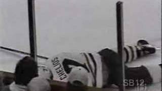 Wendel Clark hits Chris Chelios [upl. by Einnig280]