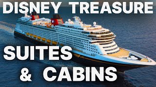 DISNEY TREASURE  SUITES and CABINS ON BOARD  New Cruise Ship by Disney Cruise Line [upl. by Ardnad]