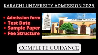 KARACHI UNIVERSITY ADMISSION Form  Sample Paper  Test Date karachiuniversity admissionsopen [upl. by Kadner]