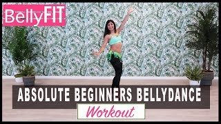 Absolute Beginners Bellydance Workout  Shimmy amp Hip drops [upl. by Sabanrab]