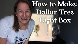 How to Make a Dollar Tree Light Box for Photos DIY [upl. by Valentino543]