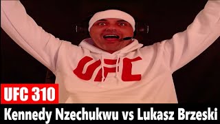 UFC 310 Kennedy Nzechukwu KOs Lukasz Brzeski LIVE REACTION [upl. by Constantino443]