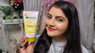 Garnier Bright Complete Vitamin C face wash review  RARA [upl. by Nimad]