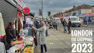 Ilford Lane Southall and Green Street Eid Shopping 2023  London Walking Tour  4K HDR [upl. by Ecidnacal]