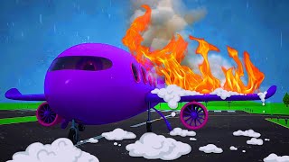 Helper Cars amp The plane crash Emergency vehicles for kids Cars amp Car cartoons for kids [upl. by Lamee]