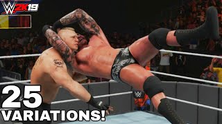 WWE 2K19  25 Variations of the RKOCutter [upl. by Eivod962]