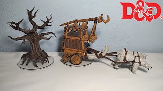 DampD Snowbound Awekend Tree amp Goblin Battle Wagon Prepainted Minis Review [upl. by Saisoj884]