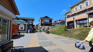 Irkutsk walking in the touristic district on the sunny day Life in Russia [upl. by Lladnor]