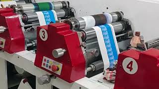 6 COLOR FLEXO LABEL PRINTING MACHINE 2 DIE CUT [upl. by Richey662]