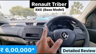 New 2024 Renault Triber Base Model RXE MT Petrol Review [upl. by Anuahs666]