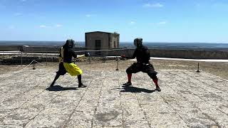 Smallsword Sparring at Palmela Castle  Miguel vs Rui [upl. by Ahar]