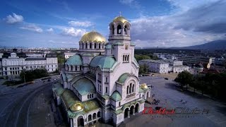 Aerial video Cathedral quotAlexander Nevskyquot Sofia Bulgaria [upl. by Yesllek53]