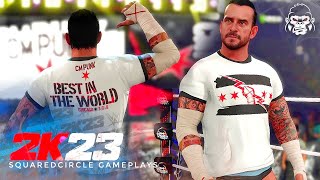 WWE 2K23 CM Punk Entrance w This Fire Burns Theme amp Custom Graphics Pack  WWE 2K23 Mods [upl. by Hathaway415]