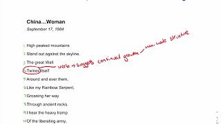 Annotations of Oodgeroo Noonuccal’s poem “ChinaWoman” [upl. by Euginimod]