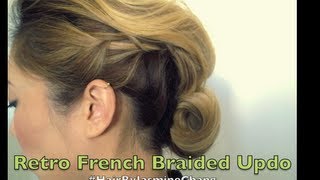 KTOWN  Retro French braided Updo Hair by JASMINE CHANG [upl. by Enneles166]