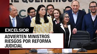 Primer foro por reforma al Poder Judicial confronta a ministros y afines a la 4T [upl. by Shull]