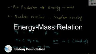 Energy  Mass Relation Physics Lecture  Sabaqpk [upl. by Lebbie]