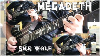 Megadeth  She Wolf Guitar Solo Cover  TABS [upl. by Marsha]