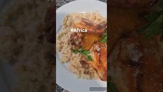 Attiéké et Poulet au Four gabon 🇬🇦 cotedivoire 🇨🇮 africanfood [upl. by Pax]