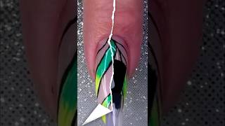 Green Envy Nail Art Design nailart green nails diynails shorts [upl. by Rinum]