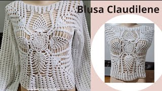 Blusa manga longa Claudilene canhoto [upl. by Agem]