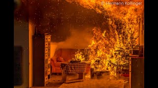 Brennender Weihnachtsbaum → Christbaumbrand → die Gefahr wenn der Baum trocken ist [upl. by Carhart]