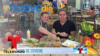 Recetas de cocina Cómo hacer unos Tacos de Ceviche  Un Nuevo Día  Telemundo [upl. by Allerus]