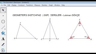 Geometers Sketchpad GSP Dersleri 1 [upl. by Harris]