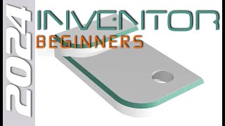 E1 Autodesk Inventor 2024  Basic Modeling for Beginners Tutorial with Training Guide [upl. by Hereld]