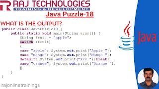 Java Puzzle  18  Java Tricky Questions  Java Interview Questions  rajonlinetrainings [upl. by Dewhirst95]