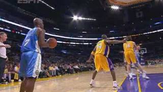 Chauncey Billups Throws the Inbound Pass Off of Kobe Bryants Back [upl. by Kolnick21]