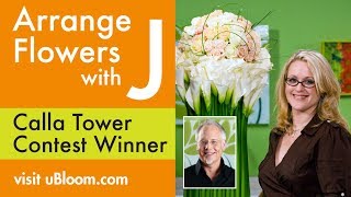 How to Arrange Flowers The Calla Lily Tower Arrangement [upl. by Romina846]