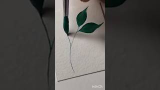 Wow Art 🌿💚 One Stroke Painting viral art onestroke drawing paintthoery shorts [upl. by Naillimixam]