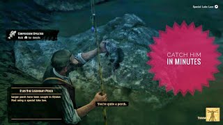 Elysian Pool Legendary Fish  Stand HERE to catch this tricky perch  RDR2 [upl. by Pernas]