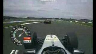 Kimi Raikkonen chasing Michael Schumacher Silverstone 2004 race onboard [upl. by Anifad723]