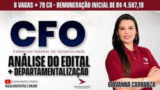 CFO  Análise do Edital  Departamentalização  Prof Giovanna Carranza [upl. by Carmelina]