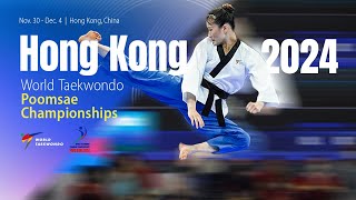 Day 2 Afternoon Court 4  Hong Kong 2024 World Taekwondo Poomsae Championships [upl. by Grados]