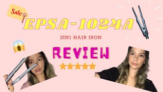 UNBOXING EPSA1024A 2in1 Hair Iron Review  Heavy Duty Plantya  Pano mag straight at kulot ng buhok [upl. by Yssac]