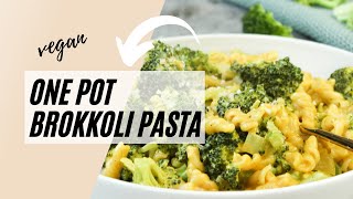 Vegane One Pot Pasta mit Brokkoli 😍🥦  so cremig [upl. by Kippar585]