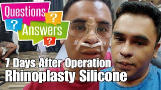 Q amp A about my Rhinoplasty Us Silicone Operation with Doc Ferdinand Lacson of Kosmed Aesthetic [upl. by Akirat62]