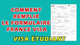 Comment remplir le formulaire visa france long séjour etudiant en ligne [upl. by Liarret804]