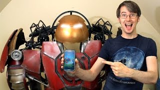 Iron Man Hulkbuster Cosplay 36  Smartphone Control  James Bruton [upl. by Renell]