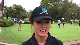 Grace Kim after day two of the 2018 Women’s Australian Amateur Championship [upl. by Arocat883]