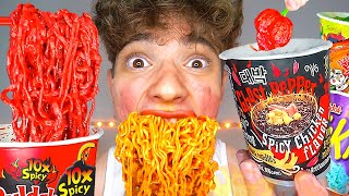 Extreme Spiciest Ramens  ASMR [upl. by Ryley119]