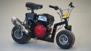 Homemade 200cc Mini MOTORCYCLE of GOKART TIRES [upl. by Lau703]